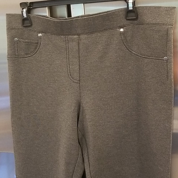 💕TRINA TURK💕 Jegging Pants Heather Charcoal Grey - Picture 5 of 11
